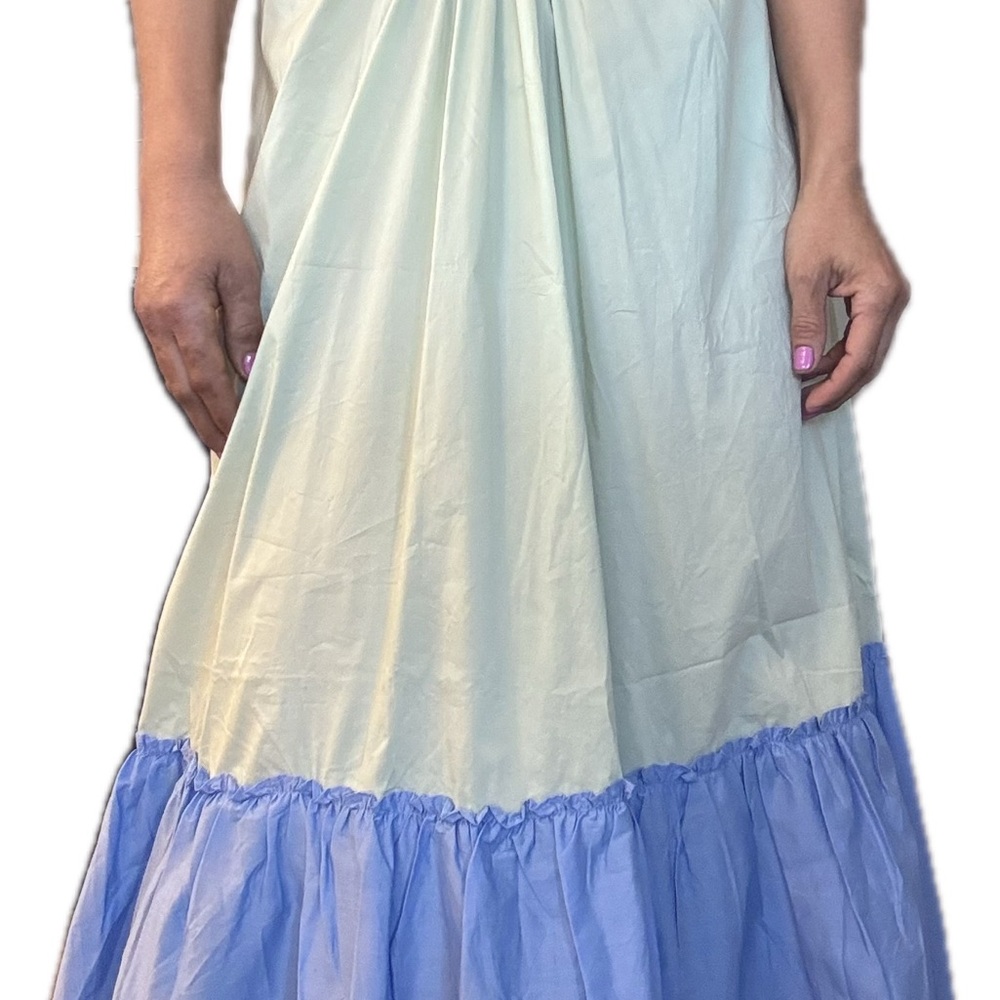 Altar'd State  Color Block Maxi Dress V-neck Cut Out Size Medium.